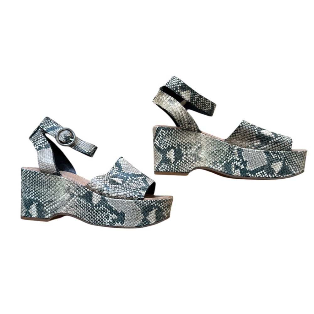 Dolce Vita Snake Print Platform Sandals